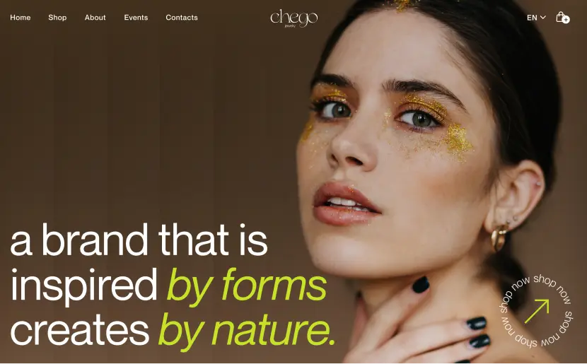 A brand that is inspired by forms creates by nature.